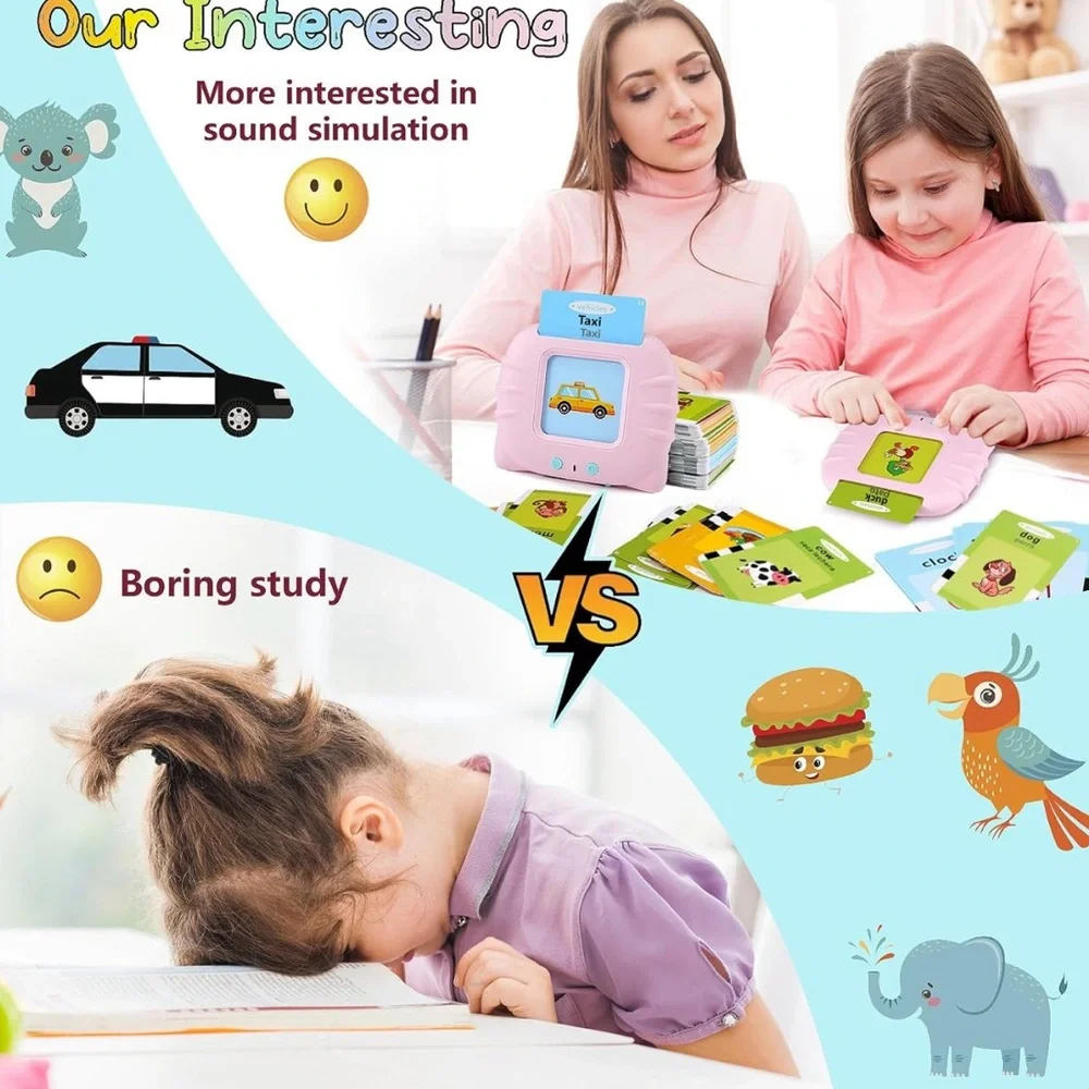 Spanish Talking Flash Cards for Toddlers 2 3 4 5 6 - Spanish Learning Toys